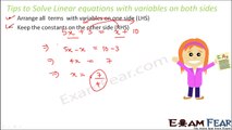 Maths Linear Equation in 1 Variable part 4 (Variable on Both Side) CBSE Class 8 Mathematics