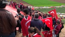 Hatay Reyhanlı'da Türk bayraklı 300 araçlık konvoy