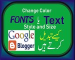 change Font Style and Font Size Blogger Urdu Hindi David
