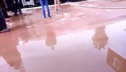 لحظات حريق في قطار متجه من الزقازيق  إلي القاهرة