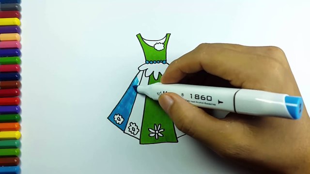 Barbie Dress Coloring Pages Art Colors For Kids Draw Pretty Dress