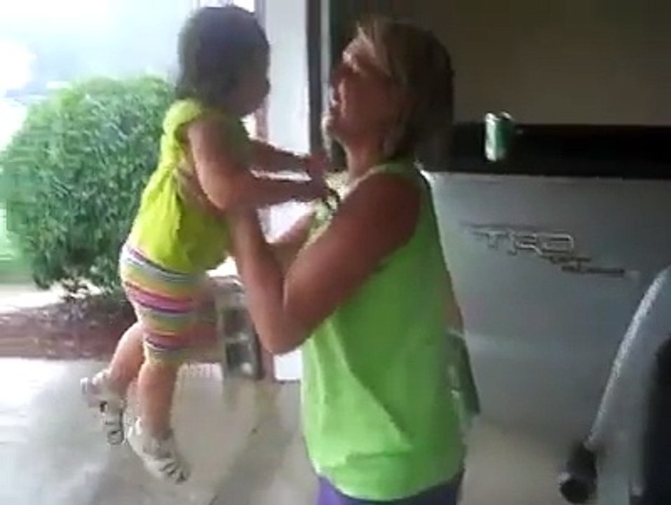 Baby's Priceless Reaction to Her First Summer Rain with Mom