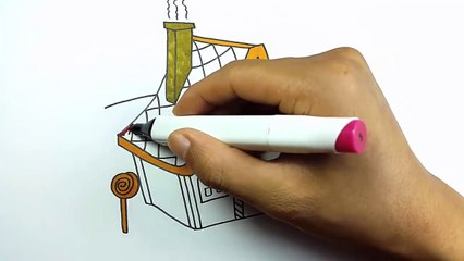 How to Draw House Coloring Pages Youtube Videos for Kids Learning