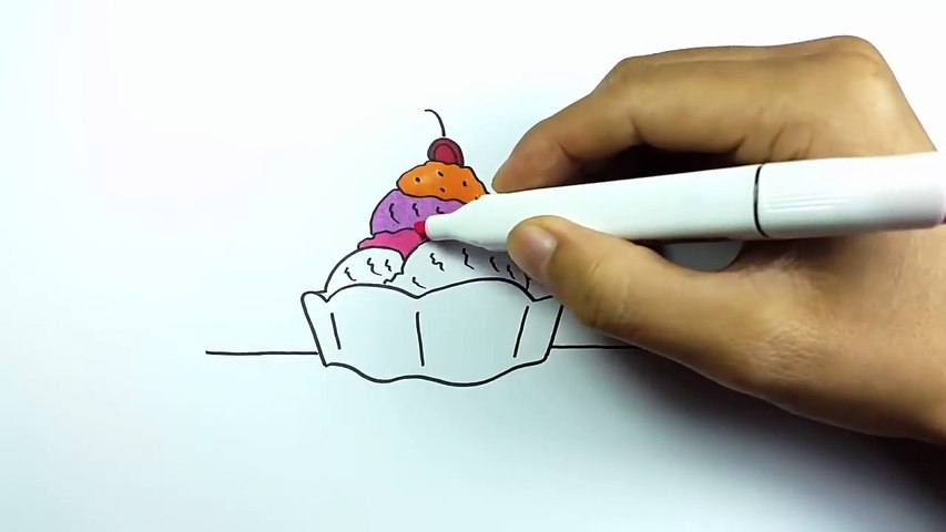 Learning Colors for Kids by Drawing Cake
