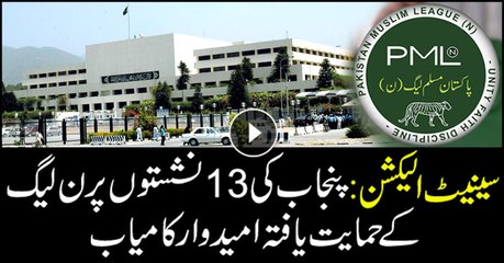 13 PML-N backed win Senate elections in Punjab