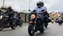 Manifestation de motards et automobilistes contre le projet de limitation à 80 km/h