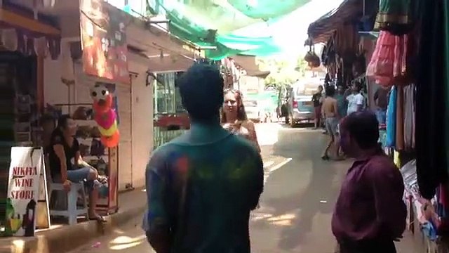 Foreigners Enjoying Holi