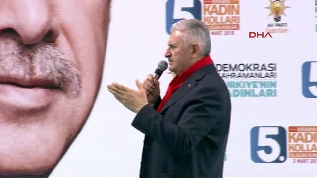 Kütahya Başbakan Yıldırım Kütahya Kadın Kolları Kongresi'nde Konuştu .