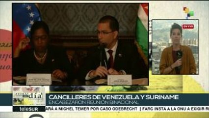 Instalan en Caracas la IX comisión binacional Venezuela-Suriname