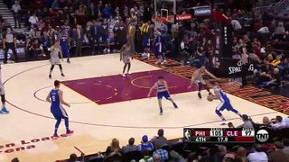 Jordan Clarkson throws ball at Dario Saric, setting off Cavaliers