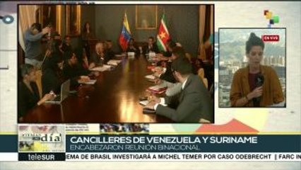 Temas del Día: Se reúnen los cancilleres de Venezuela y Surinam