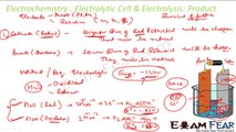 Chemistry Electrochemistry part 28 (Products in Electrolysis, Overpotential) CBSE class 12 XII