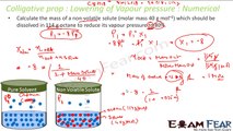 Chemistry Solutions part 25 (Lowering of Vapor pressure: Numerical) CBSE class 12 XII