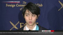 NHK Newsline 2018.02.27 - Hanyu reflects on historic win (NHK WORLD TV)