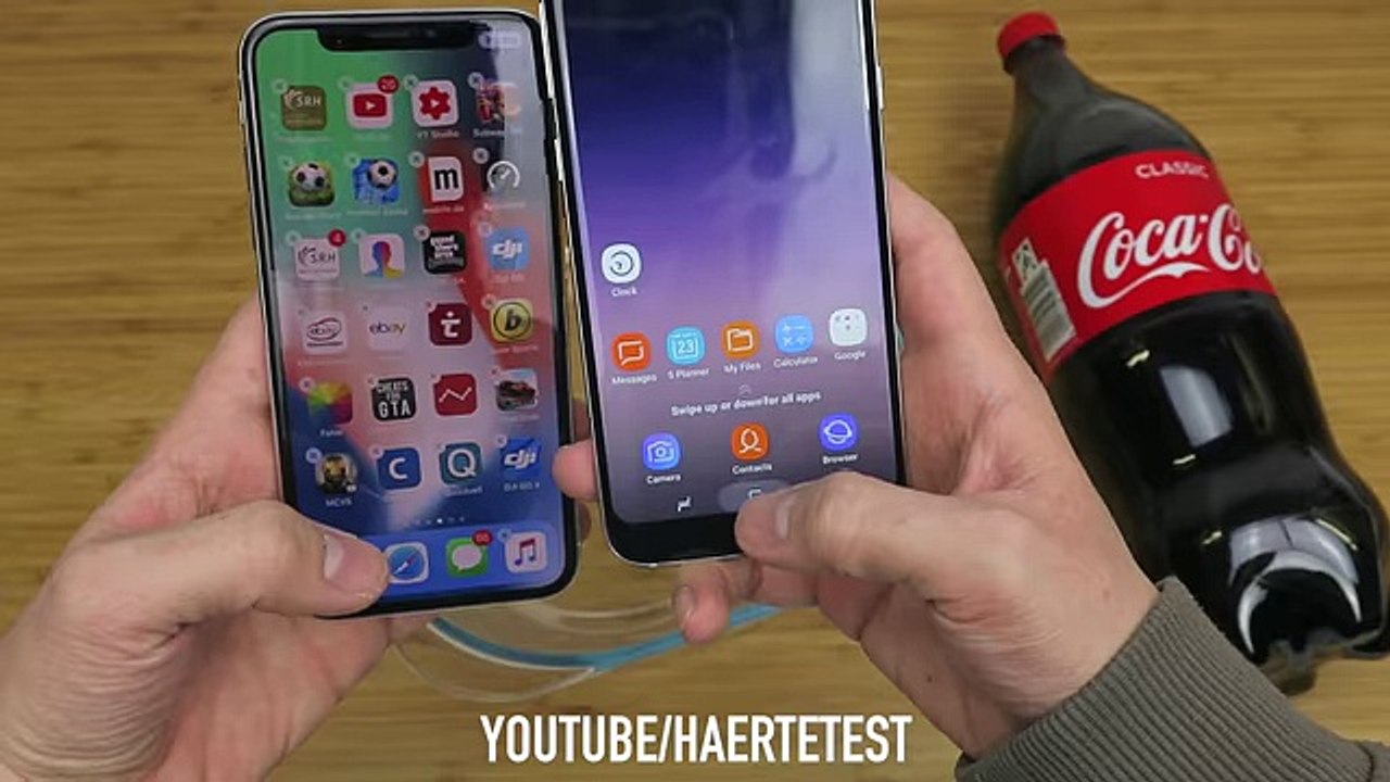 Iphone X vs Galaxy S9 - Watre Resistant test