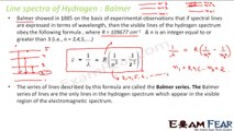 Physics Atoms part 10 (Line spectra of hydrogen) CBSE class 12