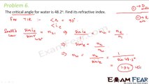 Physics Ray Optics part 24 (Numerical Total internal reflection) CBSE class 12