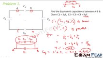 Physics Capacitor & Capacitance part 17 (Numericals : Equivalent Capacitance) CBSE class 12