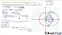Maths Application of Integrals part 9 (Example Area between two curves) CBSE Mathematics XII 12
