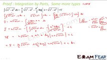 Maths Integrals part 34 (Proof: Integration by parts: Special types) CBSE class 12 Mathematics XII