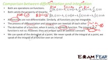 Maths Integrals part 6 (Comparision of differentiation & Integration) CBSE class 12 Mathematics XII
