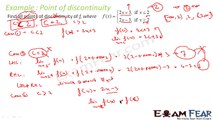 Maths Continuity & Differentiability part 6 (Example point of discontinuity) CBSE Mathematics XII 12