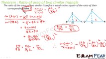 Maths Triangles part 36 (Theorem Ratio of Area of triangle) CBSE class 10 Mathematics X