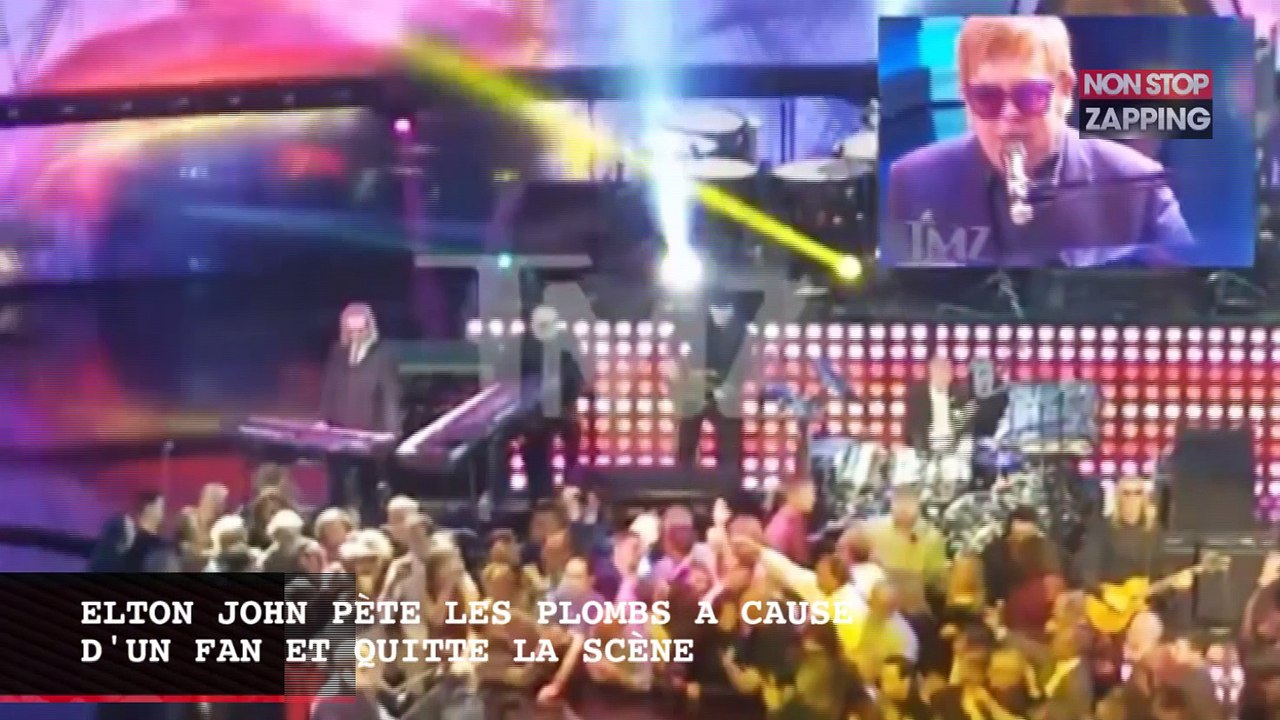 Elton John pète les plombs à cause d'un fan et quitte la scène en plein concert (vidéo)