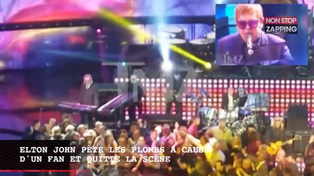 Elton John pète les plombs à cause d'un fan et quitte la scène en plein concert (vidéo)