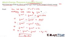 Physics Work Energy Power part 7 (Work Energy Theorem) CBSE class 11