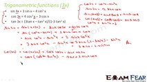 Maths Trigonometry part 15 (3x functions  ) CBSE class 11 Mathematics XI
