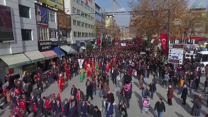 Malatya'da Mehmetçik'e destek yürüyüşü