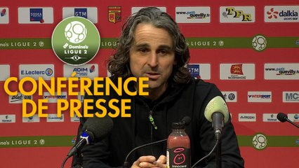 Conférence de presse Quevilly Rouen Métropole - Chamois Niortais (1-2) : Emmanuel DA COSTA (QRM) - Denis RENAUD (CNFC) - 2017/2018