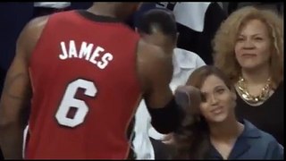 Beyonce Caught Looking at Lebron James By Jay-Z