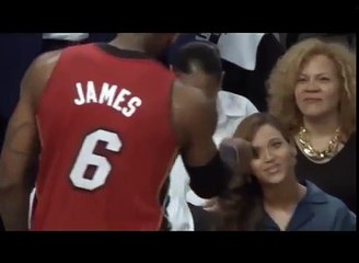 Beyonce Caught Looking at Lebron James By Jay-Z