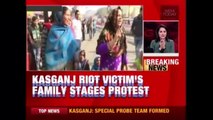 Kasganj Victim's Kin Hold Protest To Have Chandan Gupta Declared A Martyr