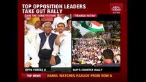 Opposition Carries Out 'Save The Constitution' Rally In Mumbai, BJP Holds Counter 'Tiranga Yatra'