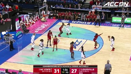NC State vs. Louisville Women's Basketball Tournament Highlights (2018)