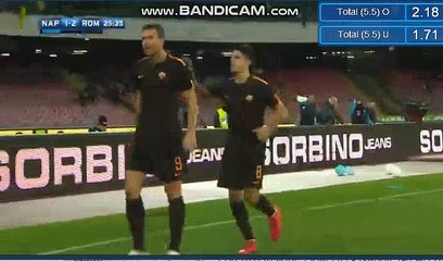 Edin Dzeko Goal - Napoli 1-2 AS Roma 03.03.2018