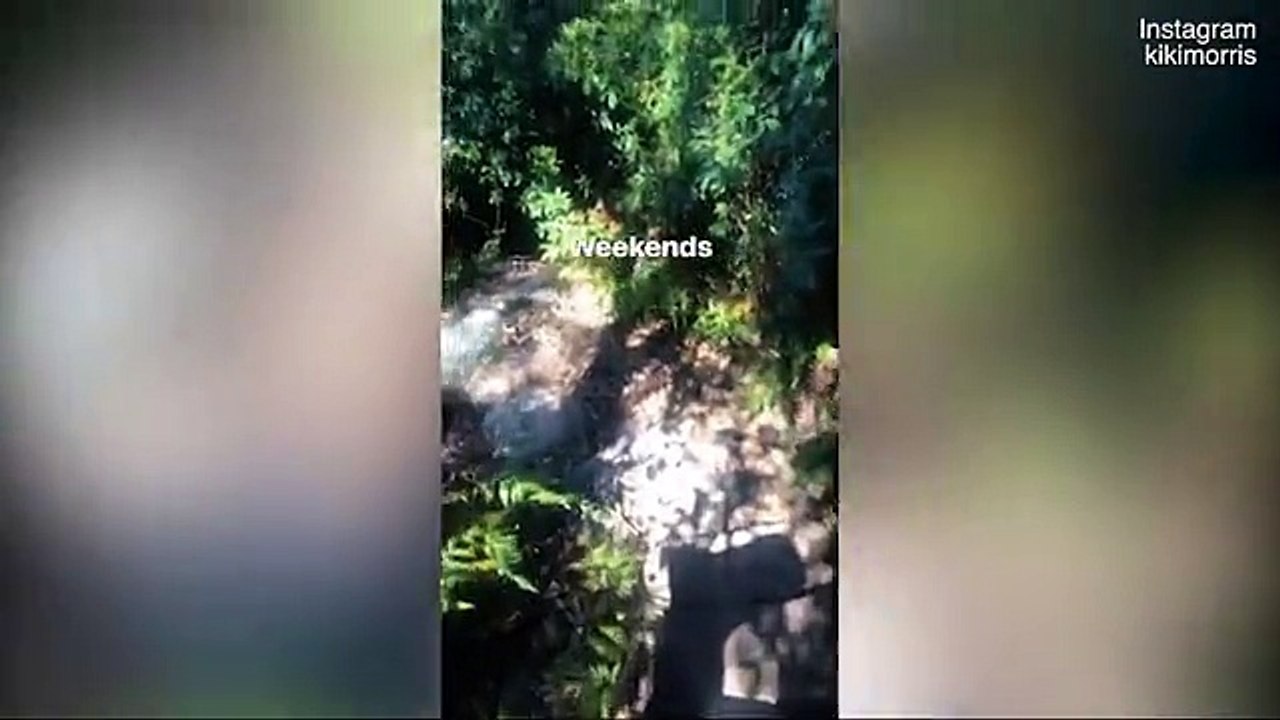 Kiki Morris showing off bikini bod after hiking and swimming