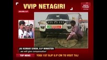 UP Minister's Convoy Destroys Crop And Offer ₹4000