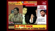 Smriti Irani Hits Out At Rahul Gandhi Over His Berkeley Speech