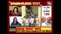 Nitish Kumar Floor Test: RJD MLAs Protest Outside Bihar Assembly