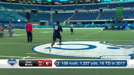 Georgia running back Sony Michel 2018 NFL Scouting Combine workout