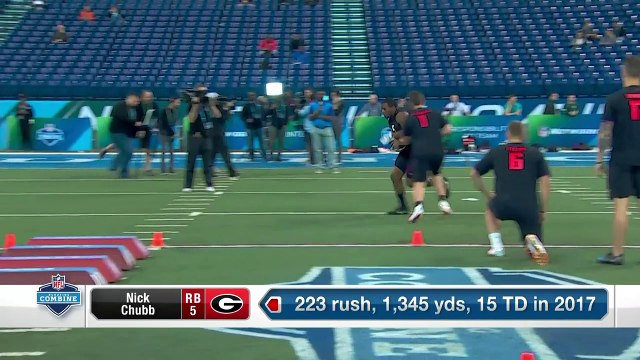 Georgia running back Nick Chubb 2018 NFL Scouting Combine workout