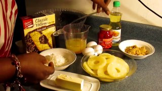 HOW TO MAKE REAL JAMAICAN STYLE PINEAPPLE UPSIDE DOWN CAKE- RECIPE