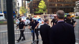 United States President Obamas Presidential Motorcade With U.S. Secret Service & NYPD In Manhattan