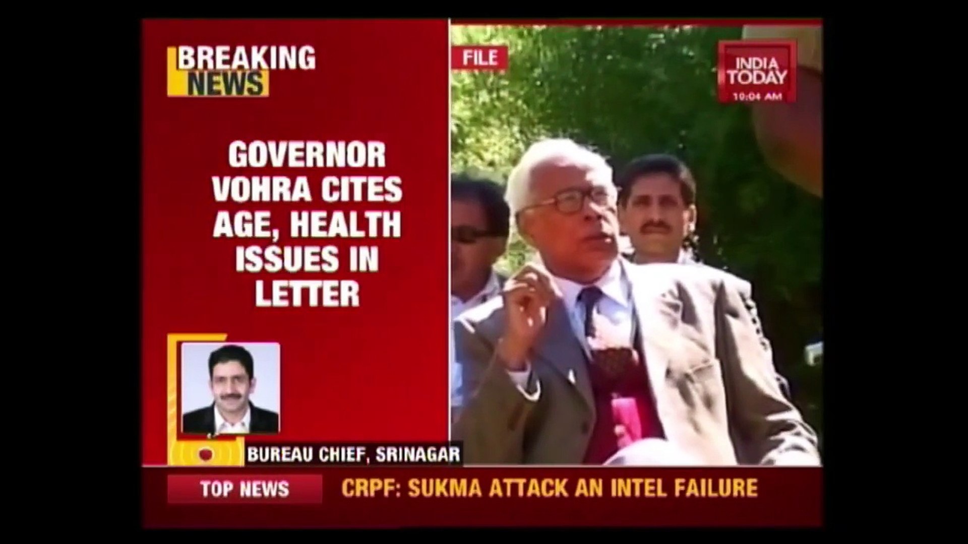 NN Vohra Wants To Step Down As Jammu and Kashmir Governor