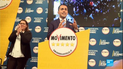 En campagne dans le sud de l''Italie avec Luigi Di Maio, candidat du Mouvement Cinq Etoiles