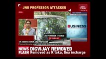 JNU Professor's Car Vandalised For Paying Tribute To Martyrs